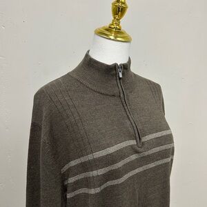 Dockers Men's Taupe Zip-Up Sweater